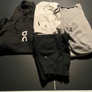 On Running Mens XL LOT Hoodie, Joggers, Shorts, Cloud Apparel Bundle